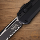 Microtech Auto Glykon Folding Knife 4" Premium Steel Blade Black Aluminum Handle