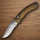 Microtech Amphibian Folding Knife 4" Bohler M390MK Steel Blade Tan Aluminum Handle