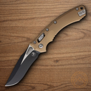 Microtech Amphibian Folding Knife 4" Bohler M390MK Steel Blade Brown Aluminum Handle