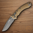 Microtech Amphibian Folding Knife 4" Bohler M390MK Steel Blade Brown Aluminum Handle