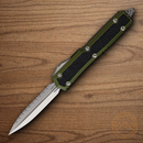 Microtech Auto Makora Folding Knife 3.38" Stainless Steel Blade OD Green Aluminum Handle
