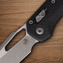 Microtech MSI Folding Knife 3.75" Apocalyptic Finish Bohler M390MK Steel Blade Black G10 Handle