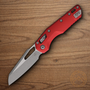 Microtech MSI Folding Knife 3.75" Bohler M390MK Steel Blade Red Aluminum Handle