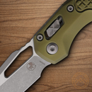 Microtech MSI Folding Knife 3.75" Bohler M390MK Steel Blade OD Green Aluminum Handle