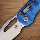 Microtech MSI Folding Knife 3.75" Bohler M390MK Steel Blade Blue Aluminum Handle