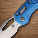 Microtech MSI Folding Knife 3.75" Bohler M390MK Steel Blade Blue Aluminum Handle