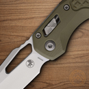 Microtech MSI Folding Knife 3.75" Bohler M390MK Steel Blade OD Green G10 Handle