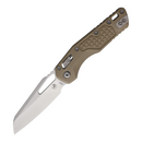 Microtech MSI Folding Knife 3.75" Stonewash Finish Bohler M390MK Steel Blade Tan G10 Handle