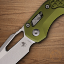 Microtech MSI Folding Knife 3.75" Bohler M390MK Steel Blade OD Green Aluminum Handle