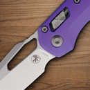 Microtech MSI Folding Knife 3.75" Bohler M390MK Steel Blade Purple Aluminum Handle