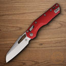 Microtech MSI Folding Knife 3.75" Bohler M390MK Steel Blade Red Aluminum Handle