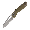 Microtech MSI Folding Knife 3.75" Partial Serrated Bohler M390MK Steel Blade OD Green G10 Handle