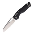 Microtech MSI Folding Knife 3.75" Partial Serrated Bohler M390MK Steel Blade Black G10 Handle