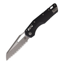 Microtech MSI Folding Knife 3.75" Serrated Bohler M390MK Steel Blade Black G10 Handle