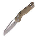 Microtech MSI Folding Knife 3.75" Serrated Bohler M390MK Steel Blade Tan G10 Handle