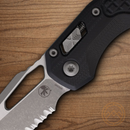 Microtech MSI Folding Knife 3.75" Serrated Bohler M390MK Steel Blade Black G10 Handle