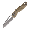 Microtech MSI Folding Knife 3.75" Serrated Bohler M390MK Steel Blade Tan G10 Handle