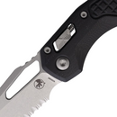 Microtech MSI Folding Knife 3.75" Serrated Bohler M390MK Steel Blade Black G10 Handle
