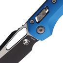 Microtech MSI Folding Knife 3.75" Bohler M390MK Steel Blade Blue Aluminum Handle