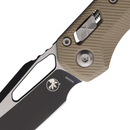 Microtech MSI Folding Knife 3.75" Two-Tone Finish Bohler M390MK Steel Blade Tan G10 Handle
