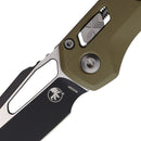 Microtech MSI Folding Knife 3.75" Bohler M390MK Steel Blade OD Green Aluminum Handle