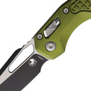 Microtech MSI Folding Knife 3.75" Bohler M390MK Steel Blade OD Green Aluminum Handle