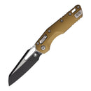 Microtech MSI Folding Knife 3.75" Bohler M390MK Steel Blade Tan Aluminum Handle