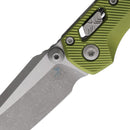 Microtech MSI Mini Folding Knife 3.25" Bohler M390MK Steel Blade OD Green Aluminum Handle