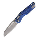 Microtech MSI Mini Folding Knife 3.25" Bohler M390MK Steel Blade Antique Blue Titanium Handle