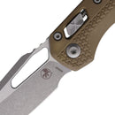 Microtech MSI Folding Knife 3.75" Bohler M390MK Steel Blade Dark Earth Polymer Handle