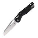 Microtech MSI Folding Knife 3.75" Serrated Bohler M390MK Steel Blade Black Polymer Handle