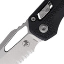 Microtech MSI Folding Knife 3.75" Serrated Bohler M390MK Steel Blade Black Polymer Handle