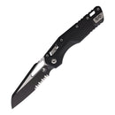 Microtech MSI Folding Knife 3.75" Partial Serrated Bohler M390MK Steel Blade Black Polymer Handle