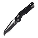 Microtech MSI Folding Knife 3.75" Serrated Bohler M390MK Steel Blade Black Polymer Handle