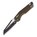 Microtech MSI Folding Knife 3.75" Serrated Bohler M390MK Steel Blade Dark Earth Polymer Handle
