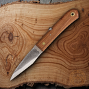 Mikihisa Double Bevel Moroha Folding Knife 4" Blue Paper Steel Blade Wood Handle