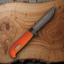 Marttiini Titanium Fixed Knife 4" Stainless Skinner Blade Orange Rubber Handle
