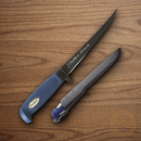 Marttiini Martef Kitchen Knife 6" Stainless Steel Fillet Blade Blue Textured Rubber Handle
