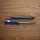 Marttiini Martef Kitchen Knife 6" Stainless Steel Fillet Blade Blue Textured Rubber Handle