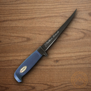 Marttiini Martef Kitchen Knife 6" Stainless Steel Fillet Blade Blue Textured Rubber Handle