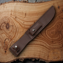 Marbles Jet Pilot Bowie Fixed-Blade Knife 7.75" Stainless Blade Stacked Leather