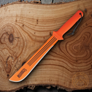 Marbles Sawback Machete Knife 14" 1075HC Steel Blade Orange Polypropylene Handle