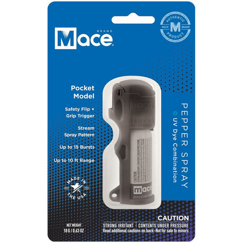 Mace Pocket Model Pepper Spray Black Stream Pattern Reaches Up To 10 Feet / 15 Bursts Safety Cap 80745 -Mace - Survivor Hand Precision Knives & Outdoor Gear Store