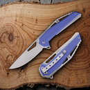 MTech Linerlock Assisted Folding Knife 3.63" 3Cr13 Steel Blade Blue Nylon Handle