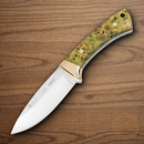 Muela Colibri Fixed Knife 2.88" X50CrMoV15 Steel Blade Green Maple Handle