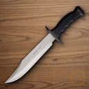 Muela Bowie Fixed Knife 8.5" Stainless Steel Blade Black Rubber Handle