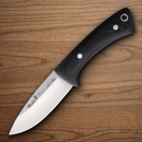 Muela Peccary Fixed Knife 2.75" Vanadium Molybdenum Steel Blade Black Micarta Handle