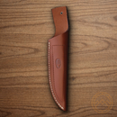 Muela Springer Fixed Knife 4.25" Nitro-42 Steel Blade Brown Wood Handle
