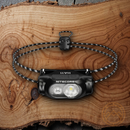 Nitecore Ultra Lightweight Headlamp SOS Strobe Water And Impact Resistant Black PC Synthetic Construction 2.42" x 1.43" x 1.14"