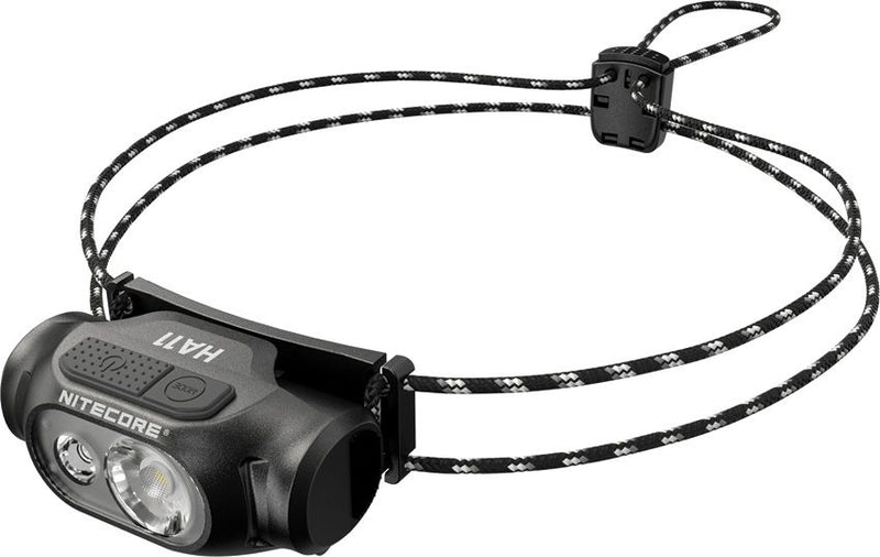 Nitecore Ultra Lightweight Headlamp SOS Strobe Water And Impact Resistant Black PC Synthetic Construction 2.42" x 1.43" x 1.14" HA11 -Nitecore - Survivor Hand Precision Knives & Outdoor Gear Store